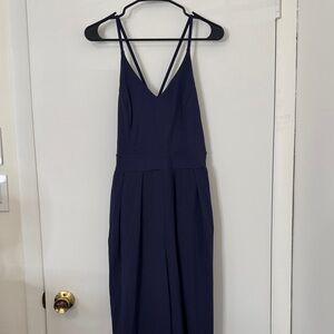 HALARA Deep Blue Backless Dress